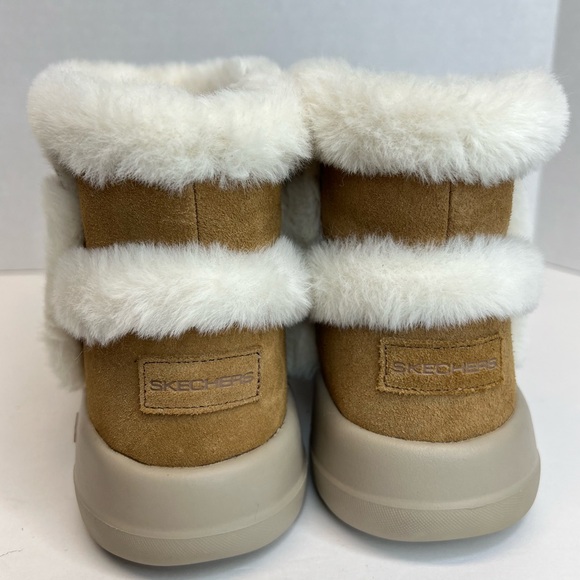 Skechers Women's On the GO Joy Winter Ankle Boots Faux Fur Chesnut Sz 9M XLNT! - Picture 5 of 16